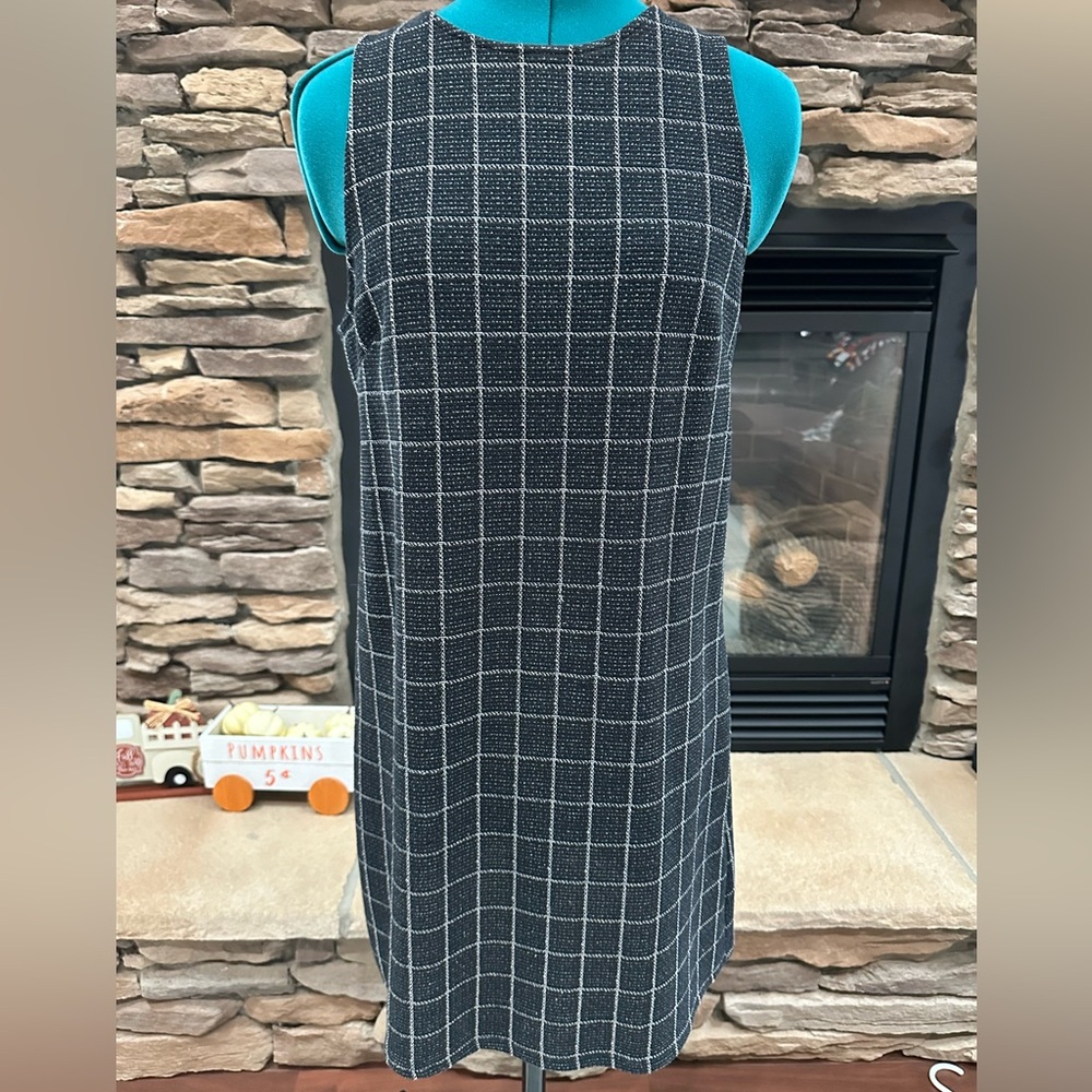 One Clothing Black and White Checkered Midi Dress